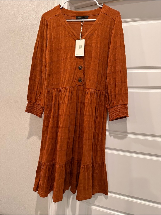 DownEast Dresses & Skirts - DownEast Rust Orange Midi Dress